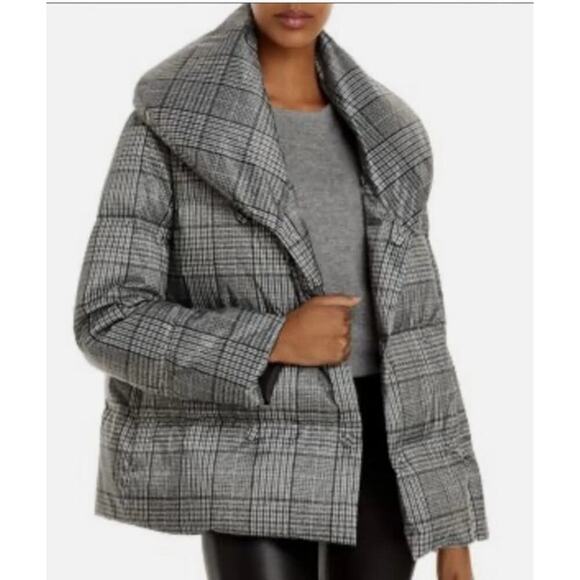 Jason Wu Houndstooth Double Breasted Puffer Coat - Picture 1 of 8
